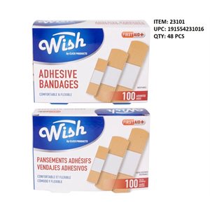 WISH ADHESIVE BANDAGES 100 PCS